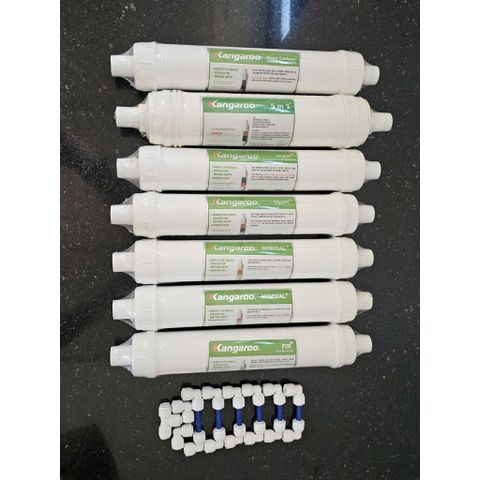 Bộ 7- 8 Lõi Lọc chức năng Kangaroo Hydrogen - Hàng chính hãng thay thế cho máy lọc nước Ro.