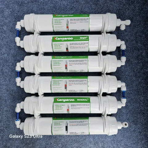 Combo 10 Lõi Lọc Nước Kangaroo Hydrogen+ (Model KG10A4, KG100HK ...) gồm 123 HK, RO50/100, 6 CN.