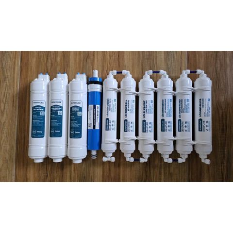 Combo trọn bộ 10 lõi lọc nước nối nhanh Sunhouse - Lõi đúc Sunhouse từ 1-10
