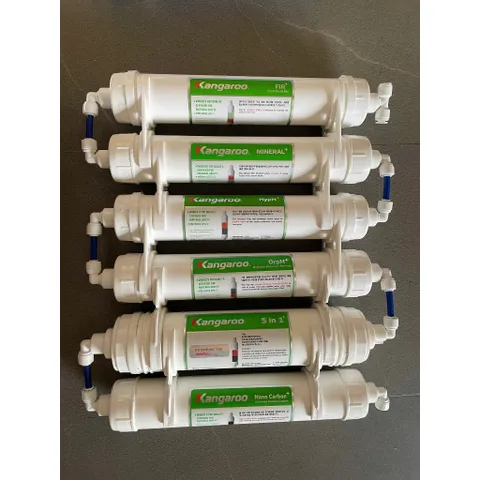 Combo 6 lõi Khoáng chức năng Kangaroo (Nano Cacbon+, 5in1+, OrpH+, HypH+,  Min+, Fir+) Kèm co cút.