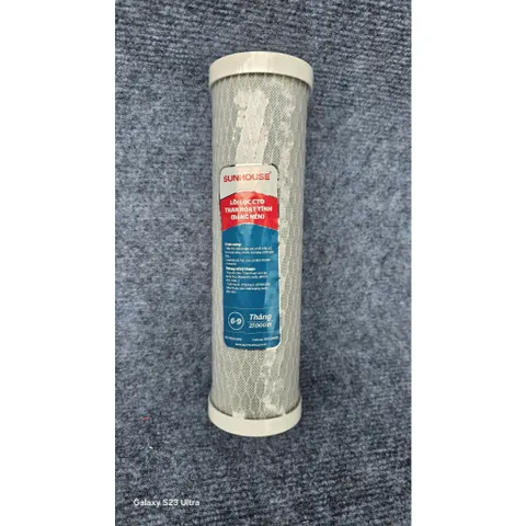 Bộ 3 lõi lọc nước 123 Cation Sunhouse khử nước nhiễm phèn, đá vôi, nước máy chứa clo.