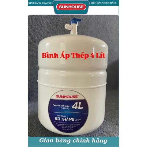 Bình áp thép 4L Sunhouse, Kangaroo - Dùng cho các máy sử dụng bình áp nhỏ 4 lít.