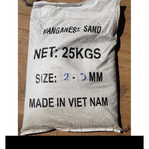 Cát Mangan lọc nước - Vật liệu lọc phèn, xử lý sắt (1 bao 25kg)