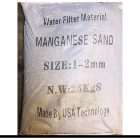 Cát Mangan lọc nước - Vật liệu lọc phèn, xử lý sắt (1 bao 25kg)