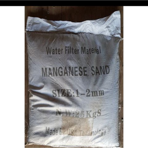 Cát Mangan lọc nước - Vật liệu lọc phèn, xử lý sắt (1 bao 25kg)