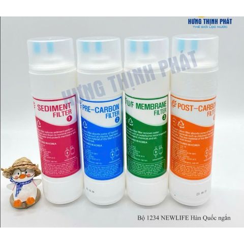 Combo 4 lõi UF Lùn Hàn Quốc dành cho máy Cuckoo /IONPIA /Cnc / Coway/ Ao smith - Cao 24,5cm