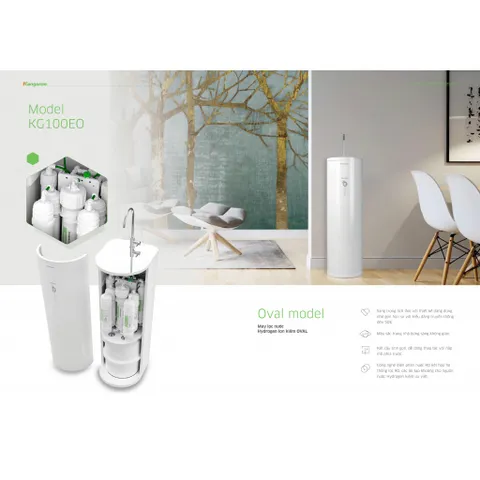 Máy lọc nước Kangaroo Hydrogen ion kiềm KG100EO, KG100ES 7 lõi
