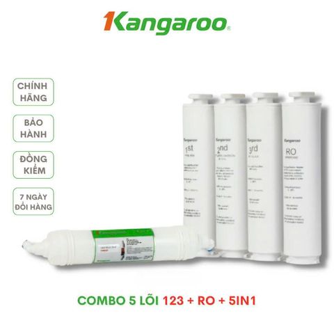 Trọn Bộ 5 Lõi Lọc Nước Kangaroo cho dòng máy KG100HU, KG100MED, KG100EED...