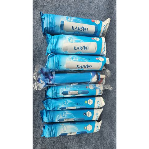 Combo 8 lõi lọc nước Karofi gồm lõi 123 Smax Duo,màng RO Dupont 50GPD, lõi chứcnăngT33MineralFarNano