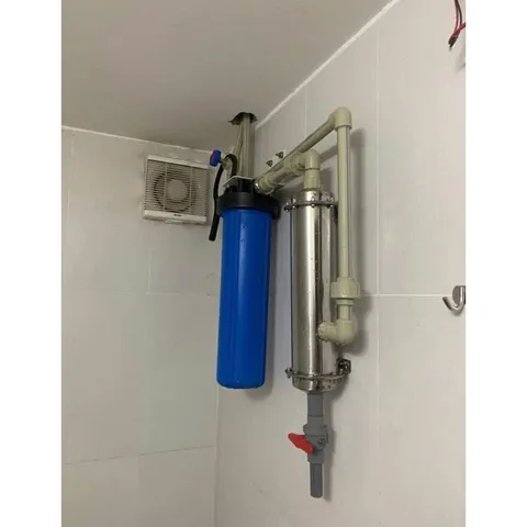 Bộ Lọc nước UF công suất 1000l/h + cốc lọc thô 20 inch, lọc nước đầu nguồn, lọc nước giếng khoan.