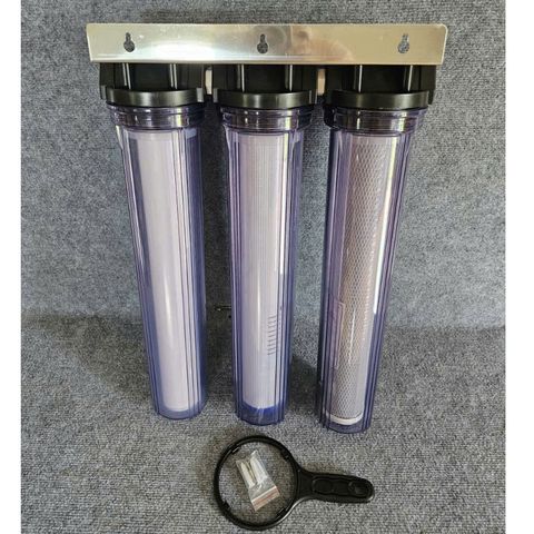 Bộ Lọc Thô Đầu Nguồn 3 Cấp Trong 20 Inch Sagana - Lọc Tổng Sinh Hoạt, Tiền Lọc (ly nhập khẩu)