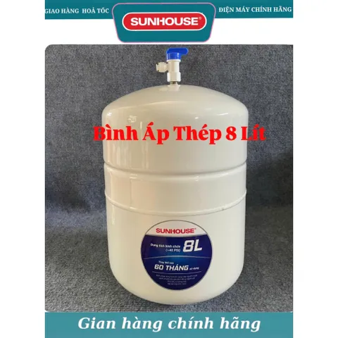 Bình áp thép 8L Sunhouse - Tặng kèm van bình áp