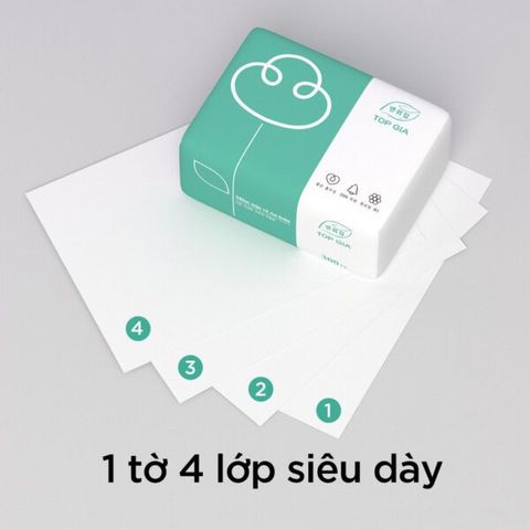 Thùng 16 gói giấy ăn đa sắc Topgia siêu hot (Màu ngẫu nhiên) (TH211)