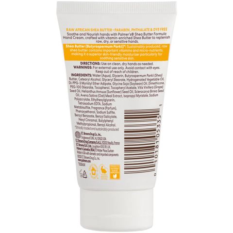 Kem dưỡng da tay Palmer's  Raw Shea Nourish Hand Cream 60g