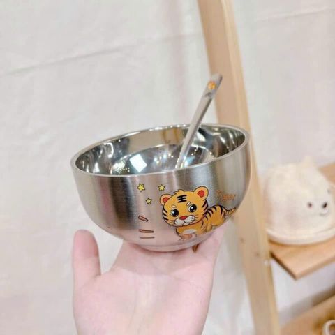 Bát inox kèm thìa cao cấp (TH217)