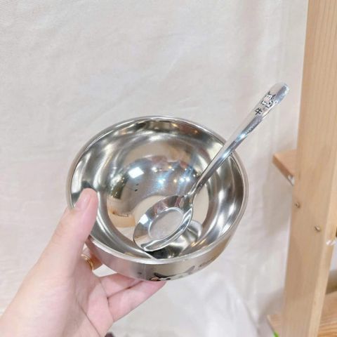 Bát inox kèm thìa cao cấp (TH217)