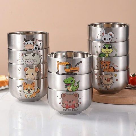 Bát inox kèm thìa cao cấp (TH217)