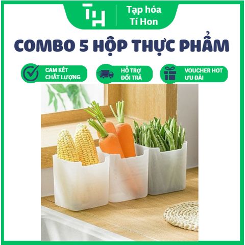 Combo 5 Hộp đựng thực phẩm để cánh cửa tủ lạnh (TH228)