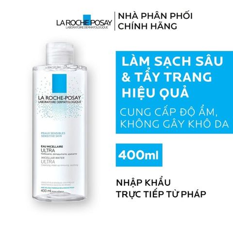 (Auth 100%) Nước Tẩy Trang La Roche-Posay Dành Cho Da Nhạy Cảm 400ml nhập khẩu chính hãng chính hãng