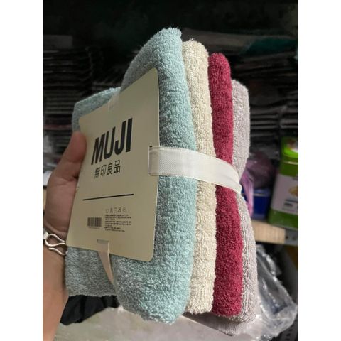 Set 4 khăn tắm Muji cao cấp (Màu ngẫu nhiên) (TH234)