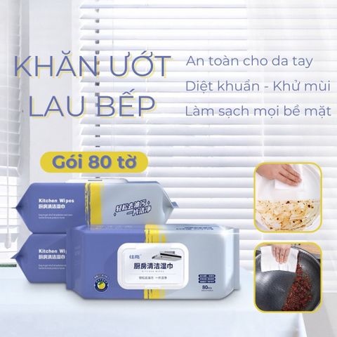 Gói 80 khăn ướt lau bếp siêu tiện dụng (TH236)