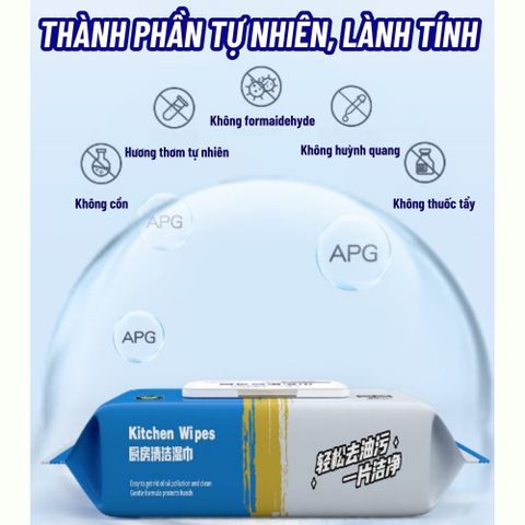 Gói 80 khăn ướt lau bếp siêu tiện dụng (TH236)