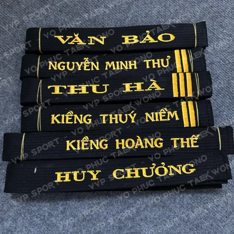 [ Thêu Tên Theo Yêu Cầu ] Đai Taekwondo MOOTO Thêu Tên Theo Yêu Cầu, Đai Dày Cao Cấp