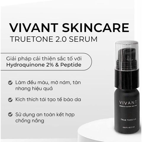 💗 Vivant Serum Truetone 2.0 Tinh Chất Dưỡng Sáng Da, Chống Lão Hóa, Giảm Thâm Nám, Tẩy Da Chết, Tăng Sinh Collagen