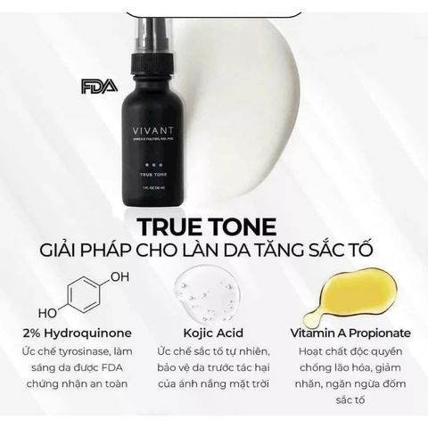 💗 Vivant Serum Truetone 2.0 Tinh Chất Dưỡng Sáng Da, Chống Lão Hóa, Giảm Thâm Nám, Tẩy Da Chết, Tăng Sinh Collagen