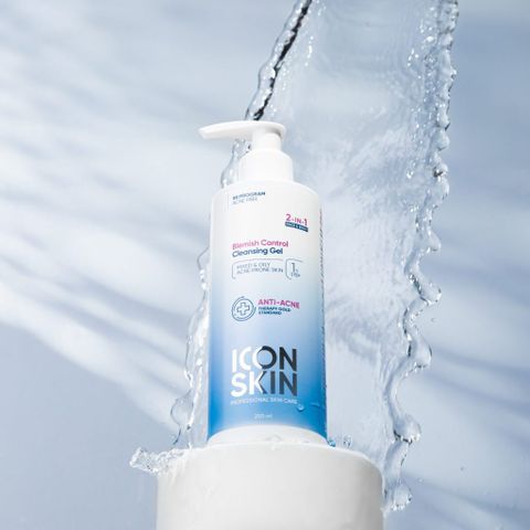 💗 Icon Skin Sữa Rửa Mặt 2 Trong 1 Blemish Control Cleansing Gel Giảm Mụn, Làm Sạch Sâu, Giảm Thâm Cho Da Dầu Hỗn Hợp