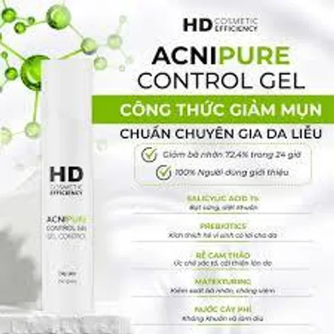 💗 HD Cosmetic Efficiency Acnipure Control Gel Kem Dưỡng Kiềm Dầu Nhờn, Giảm Mụn, Kháng Khuẩn, Phục Hồi Tái Tạo Da