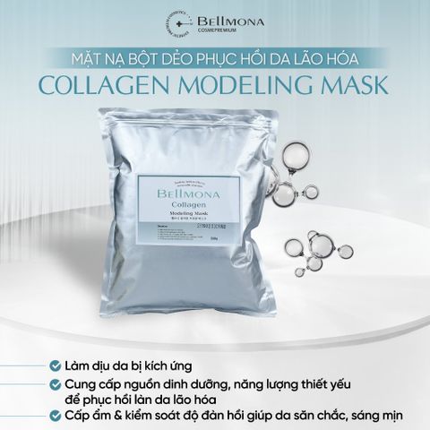 💗 Bellmona Pearl Modeling Mask 1kg – Mặt Nạ Dưỡng Da Trắng Sáng, Dưỡng Ẩm, Làm Mịn & Rạng Rỡ