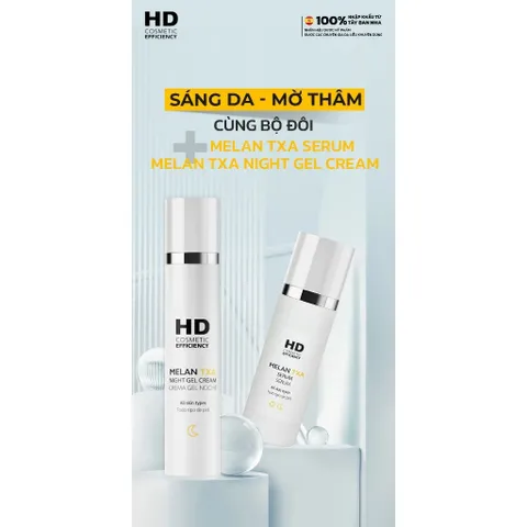 💗 HD Cosmetic Efficiency Melan TXA Night Gel Cream Kem Dưỡng Da Ban Đêm, Giảm Thâm, Dưỡng Ẩm, Phục Hồi Da