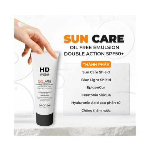 💗 HD Cosmetic Efficiency Sun Care Oil Free Emulsion SPF50 Kem Chống Nắng Kiểm Soát Dầu Nhờn, Mụn, Chống Nước