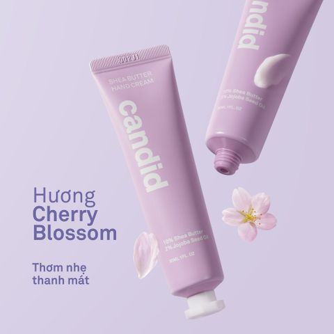 (Công Ty) CANDID Shea Butter Hand Cream 30ml Kem Dưỡng Da Tay Dưỡng Ẩm Mềm Mịn, Chống Khô Nứt