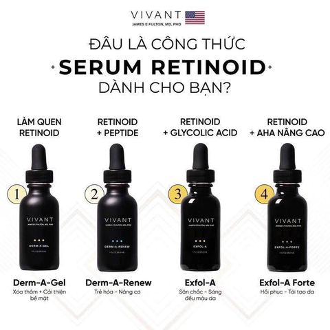 💗 Vivant Exfol A Forte Serum Tinh Chất Tẩy Da Chết AHA BHA, Giảm Mụn, Thâm Sạm, Làm Sáng Da, Chống Lão Hóa, Tái Tạo Da