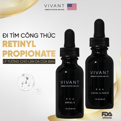💗 Vivant Exfol A Forte Serum Tinh Chất Tẩy Da Chết AHA BHA, Giảm Mụn, Thâm Sạm, Làm Sáng Da, Chống Lão Hóa, Tái Tạo Da