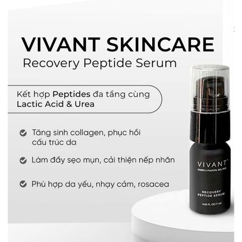 💗 Vivant Serum Recovery Peptide HA Tinh Chất Phục Hồi Da, Dưỡng Ẩm, Tái Tạo Da, Giảm Nếp Nhăn, Tăng Đàn Hồi Da