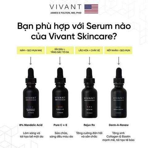 💗 Vivant Serum Pure Vitamin C + E Tinh Chất Huyết Thanh Dưỡng Sáng, Ngăn Lão Hóa, Chống Oxy Hóa, Tăng Sinh Collagen