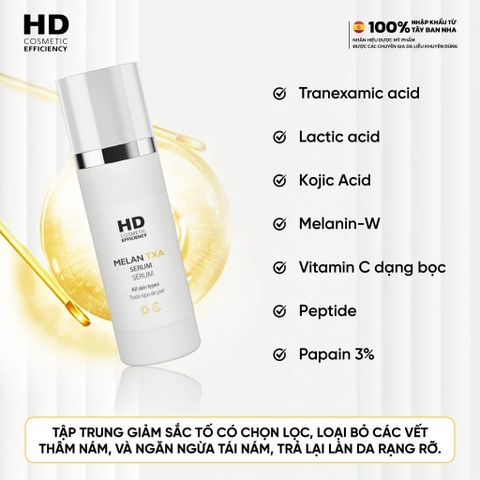 💗 HD Cosmetic Efficiency Melan TXA Serum Tinh Chất Giảm Thâm Sạm, Tẩy Tế Bào Chết, Làm Sáng, Tái Tạo Da