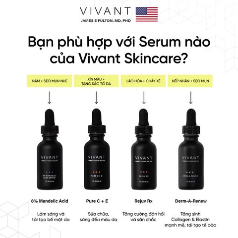 💗 Vivant Derm A Renew Serum Niacinamide Tinh Chất Kiềm Dầu Ngừa Mụn, Phục Hồi, Tái Tạo, Làm Sáng Da, Chống Lão Hóa