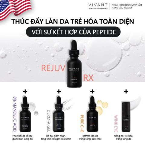 💗 Vivant Serum Rejuv RX Tinh Chất Nâng Cơ, Giảm Nếp Nhăn, Chống Lão Hóa, Phục Hồi Tái Tạo Da, Trẻ Hóa Da