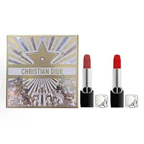 Set Son Lì Dior Rouge Velvet 999 - Bộ 2 Màu Đỏ Và Hồng Đất - Son Môi Cao Cấp Chính Hãng Từ Dior 731972