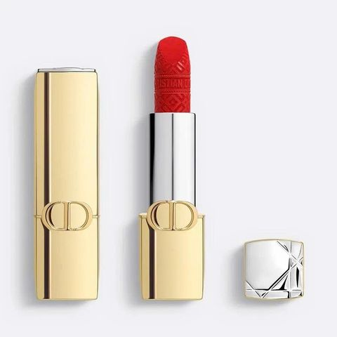 (Auth 100%)  Son Lì Dior Rouge 999 Velvet Finish - Son Lì Chính Hãng Màu Đỏ Tươi Hộp Vàng Sang Trọng, Trang Điểm Cổ Điển