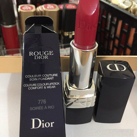 (Hàng nội địa) Son Dior Rouge 776 Soiree A Rio - Son Môi Hồng Đỏ Sang Trọng Chính Hãng - Lên Màu Đẹp Tự Nhiên, Bền Màu, Dưỡng Ẩm Tốt 732084