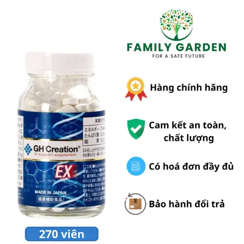 Viên Uống Tăng Chiều Cao GH Creation Ex+ - 270 Viên Bổ Sung Canxi, Collagen, Kẽm, Hỗ Trợ Phát Triển Chiều Cao Tự Nhiên cho Trẻ Em và Thanh Thiếu Niên