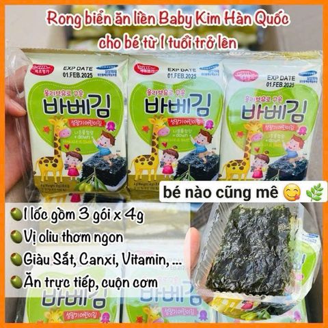 rong biển ăn liền Hàn Quốc