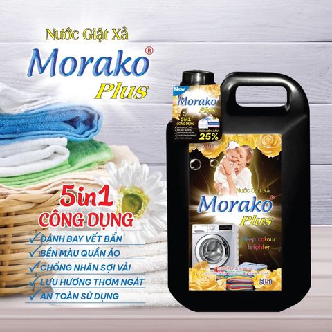 Nước giặt sả Morako plus đen 5 lít