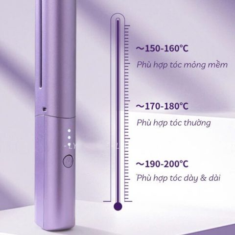 Máy uốn tóc mini không dây, lược chải tóc thẳng (TH244)