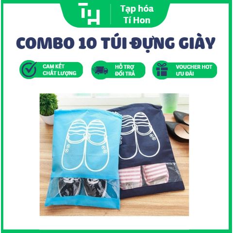 Combo 10 túi đựng giày chống bụi (Màu ngẫu nhiên) (TH245)
